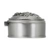 Vintage Jewelry Box, Europn   Round Flower Carved Zinc Alloy with Soft Cloth Lining Trinket   Box for  s r s Necklace Storage