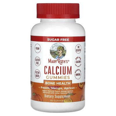 Calcium Gummies, Peach, Mango, Apricot Flavors, 200mg, 60 Gummies (100mg Per Gummy)