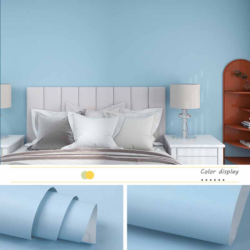 Einfarbig Verdickt Wasserdicht Selbstklebende Tapete Schlafzimmer Akzentwände Dekorativ