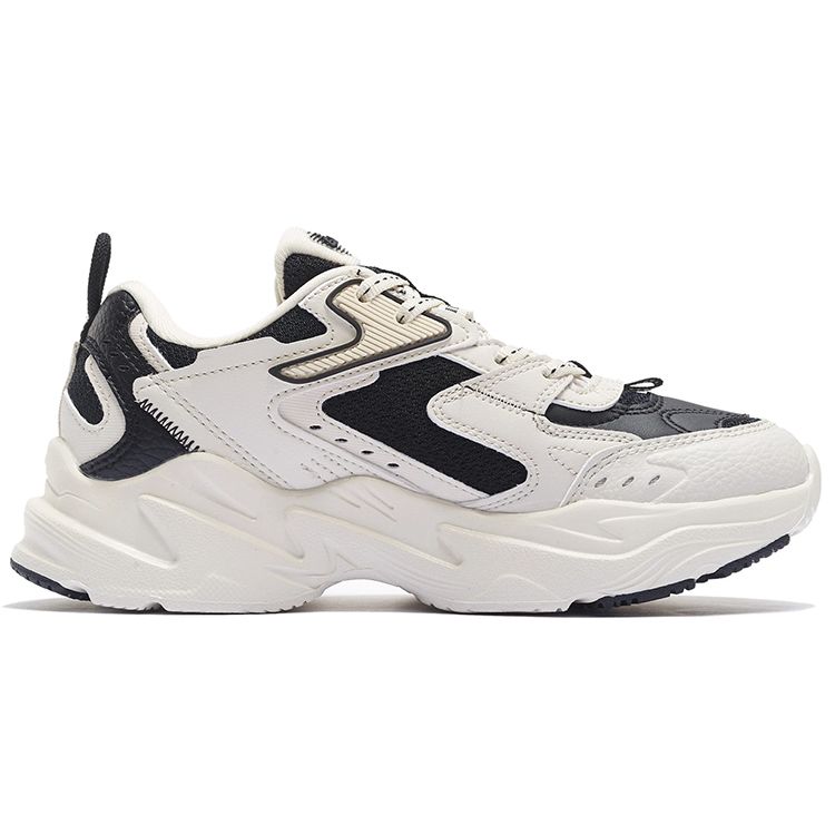 Li Ning Space Shock Absorption Low Top Sports Casual Shoes Women Sneakers White Black AGCR332-9