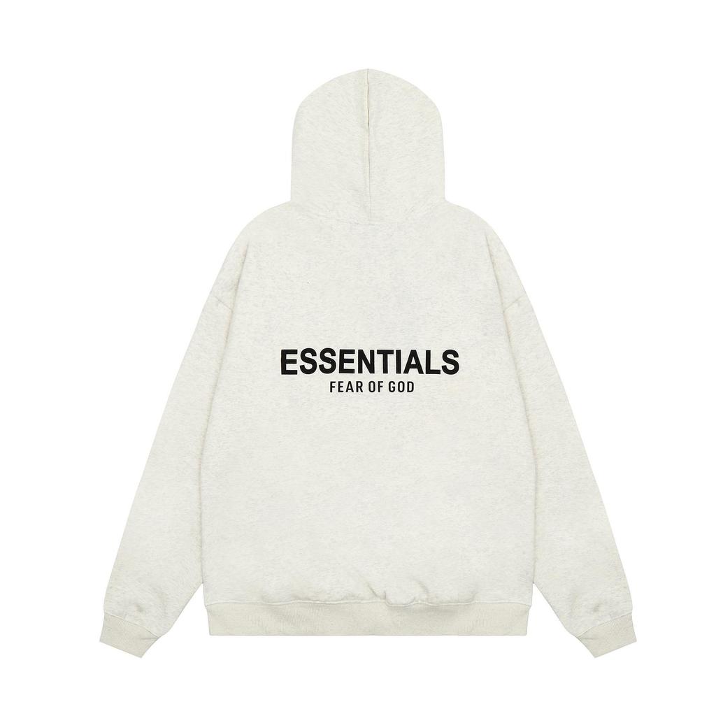 Cross Essentials Zweifarbiger Beflockter Hoodie Sweatshirt für Damen & Herren