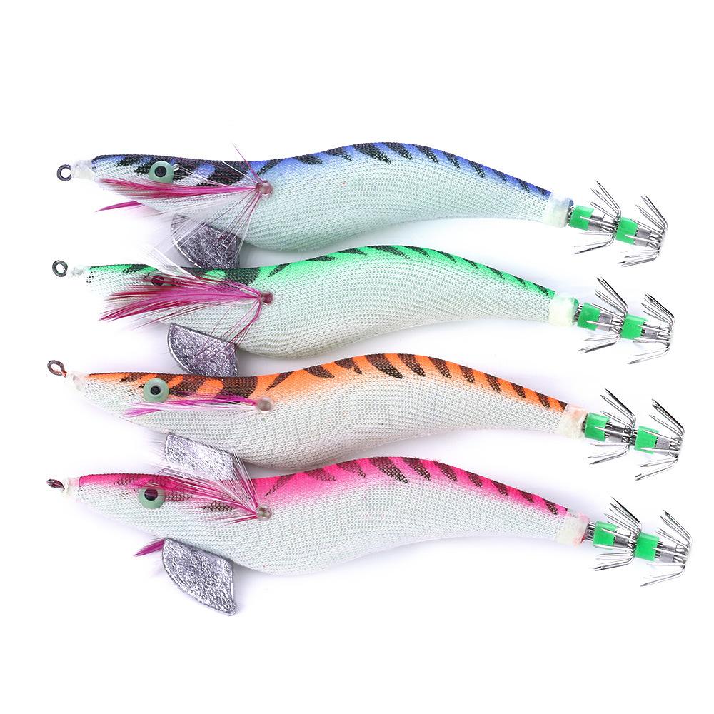 Luminous Wood Shrimp Lure Bait13.5CM 19GBoxed Octopus Bionic Squid Hook Fishing Gear for Bass and Pike Specialized for Killing