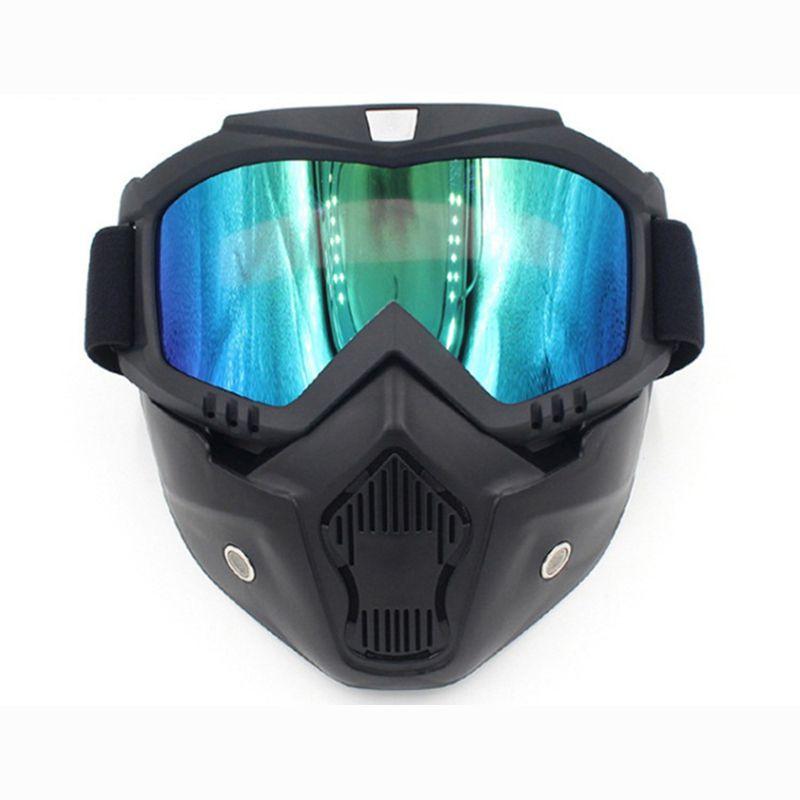 Snow Winter Sports Ski Snowboard Mtb Retro Full Face Mask Shield Glasses Goggles