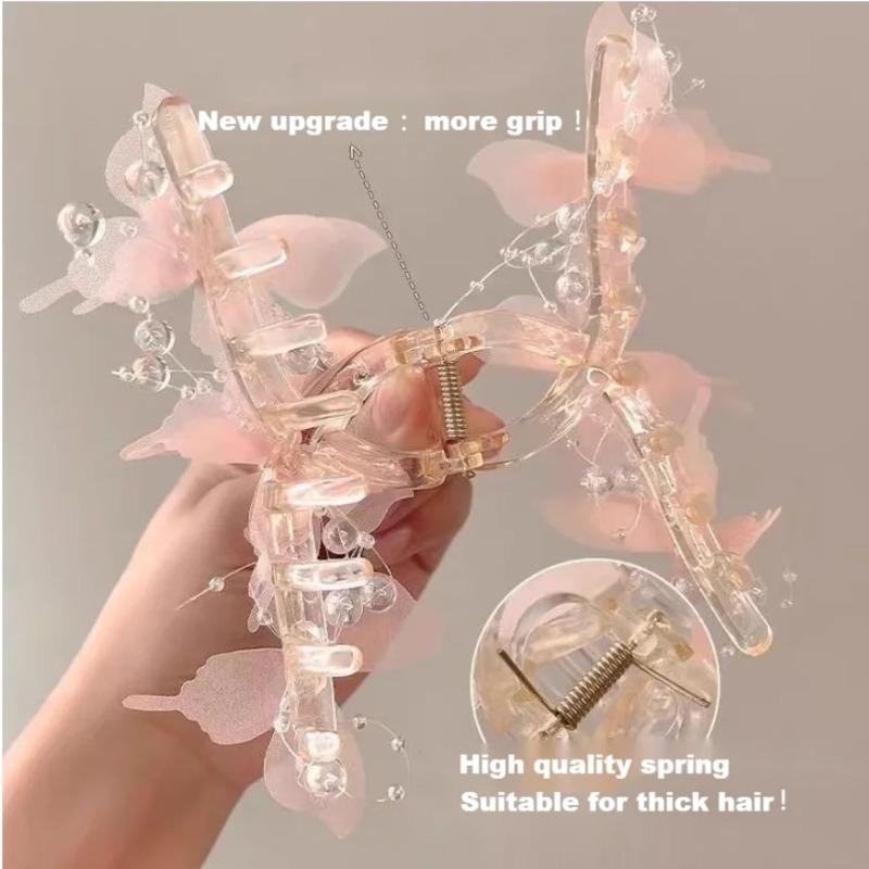 Butterfly Clip Hair Catcher For Women, Elegant And Romantic Butterfly Shaped Hair Accessories, A Daily Commuting Hair Tie And Styling Tool