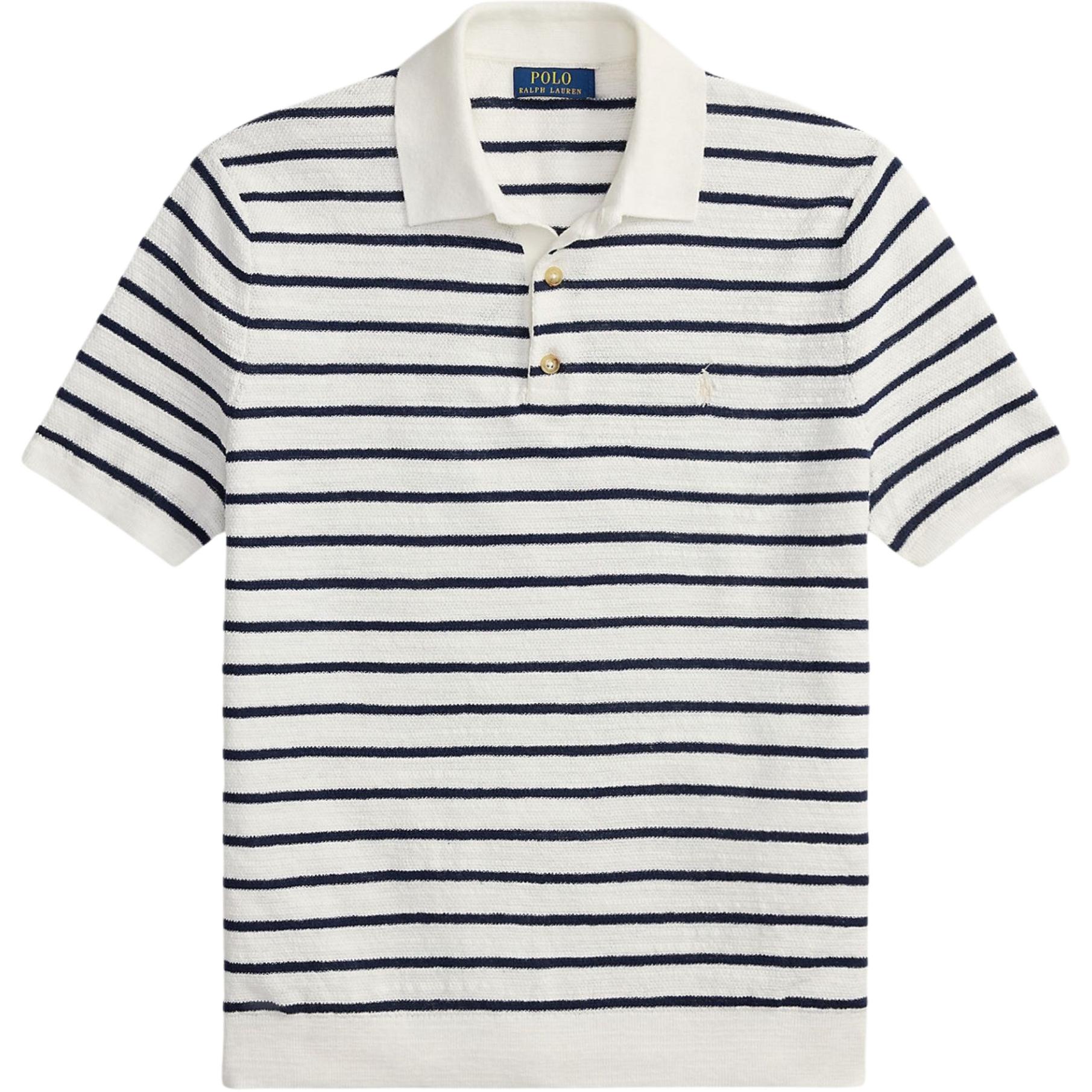 

Polo Ralph Lauren Cotton Striped Design Short Sleeve Polo Shirt Men tops 710B13894-003 M