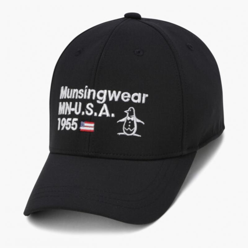 MunSingwear Men S Signature Ball Cap Black Mr121mcp11