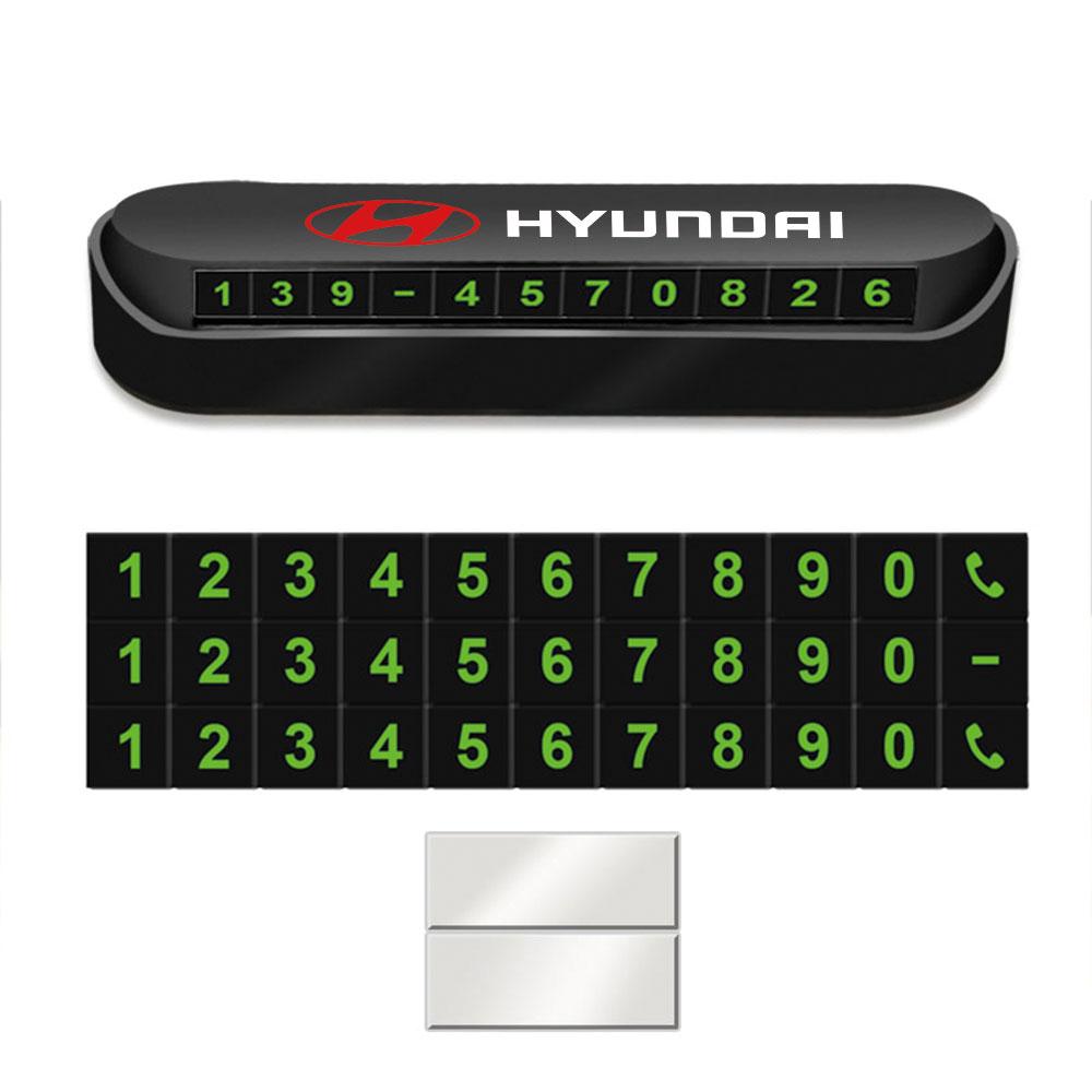 Car Temporary Stop Sign Parking Card Telephone Number Card Plate For Hyundai i20 Azera Sonata N Line Santafe Accent Solaris GDI R9