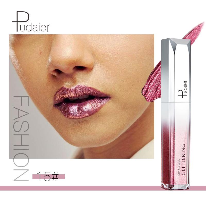 Pudaier Pearly Moisturizing Lip Glaze Star Shine מטאלי מט עמיד למים ליפ גלוס שפתון איפור שפתיים