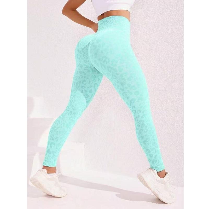 Sportovní legíny s vysokým pasem Dámské bezešvé leopardí jógové kalhoty Zvedání boků Trénink Fitness Venkovní legíny pro ženu