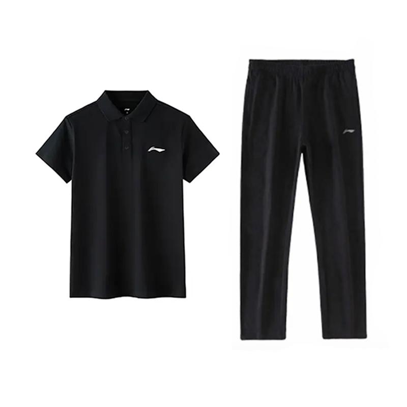 

Ли Нин Однотонный Логотип Простой Легкий Базовый Дышащий Удобный Универсальный Пуловер Рубашка-поло с коротким рукавом Повседневный Спортивный Комплект APLV723-1+AKLU881-1 S