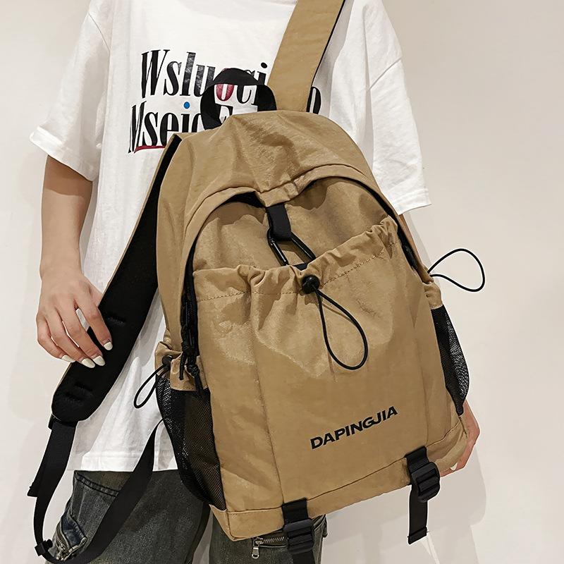 Student School Bag Women's Durable Backpack Men's Letter Print Backpack