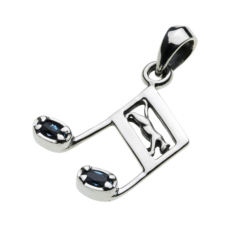 

Cat note pendant London blue topaz silver p0676 [Cenote] [925 silver, accessories]