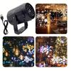 Christmas Snowflake Projecton Light Dynamic White Snow Projecton Atmosphere Lamp for Home Party New Year DIY Festival Decoration