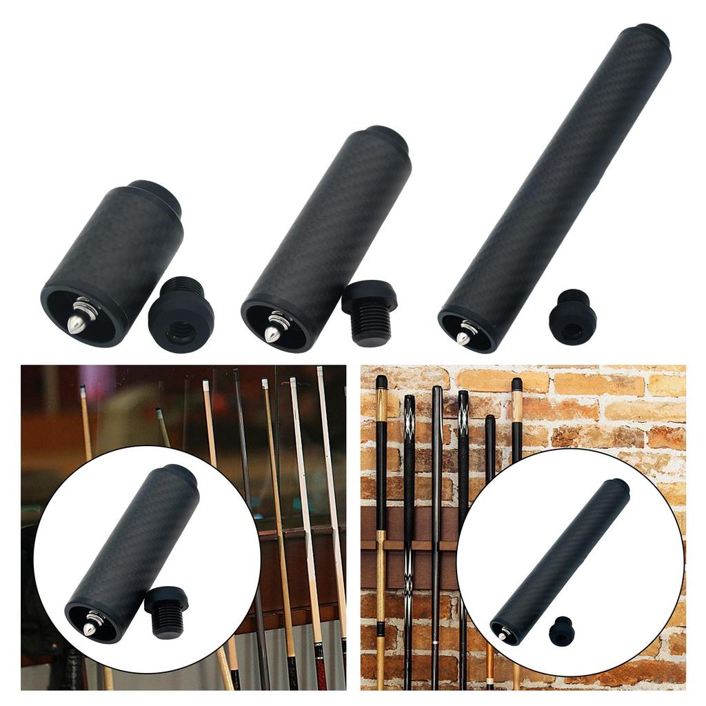 Billiards Pool Cue Extension Lightweight Carbon Fiber Cue End Lengthener Cue Stick Extender Cue Extension for Enthusiast Snooker