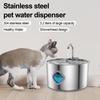 Fontaine à eau pour chat 3,2 L/108 oz Fontaine à eau purifiante Fontaine à boire en acier inoxydable