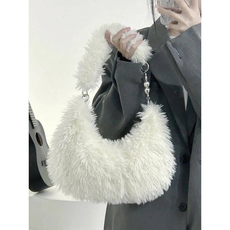 Modische flauschige Unterarmtasche, eine Nischen-Hand-Unterarmtasche
