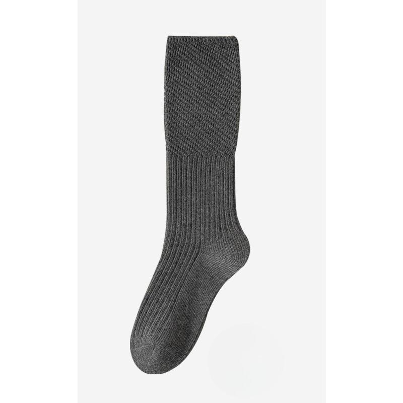 Women's Autumn and Winter Pull-out Pile Socks Solid Color Long Stockings Spring and Autumn Comfortable High Elasticity Socks