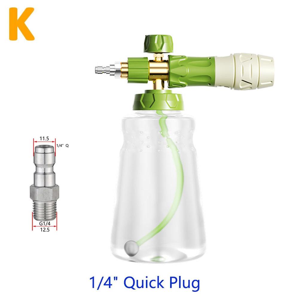New High-Pressure Car Wash Foam Sprayer Gun - 1000ML Matcha Green