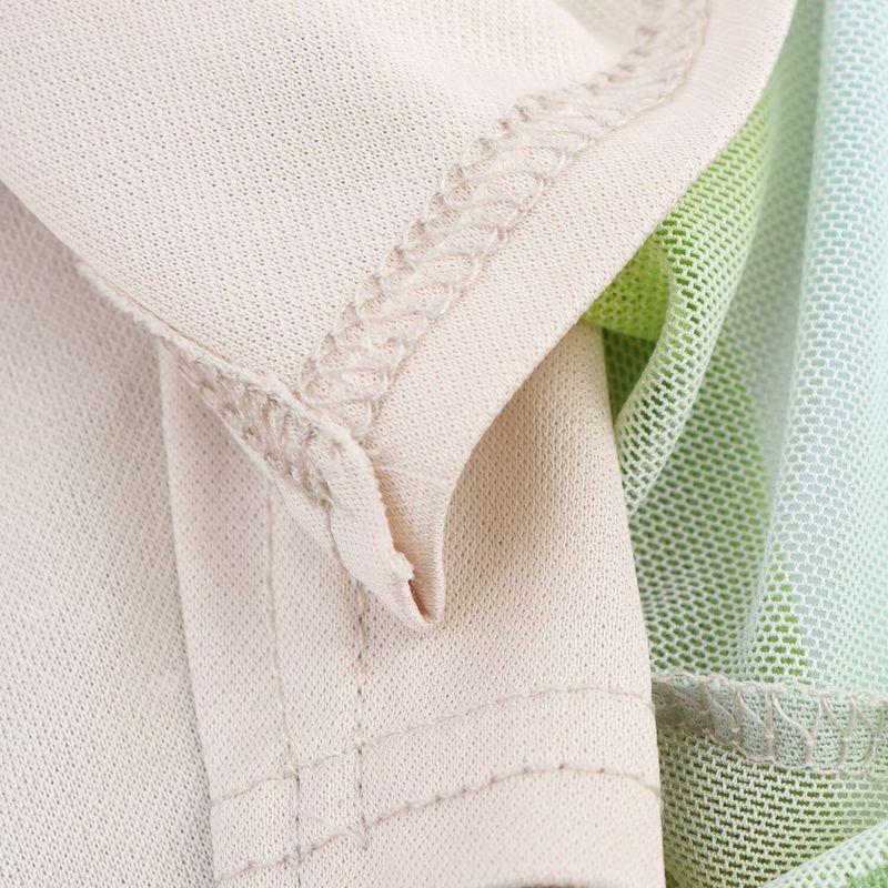 Kaslead New Women Clothes Western Style Fashion Print Silk Net Neck Collar Dress 8022361