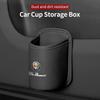 Leather Car Door Cup Holder Auto Seat Drink Rack Storage Bin For Alfa Romeo 159 Giulietta Giulia 147 Mito 166 GT Stelvio F1