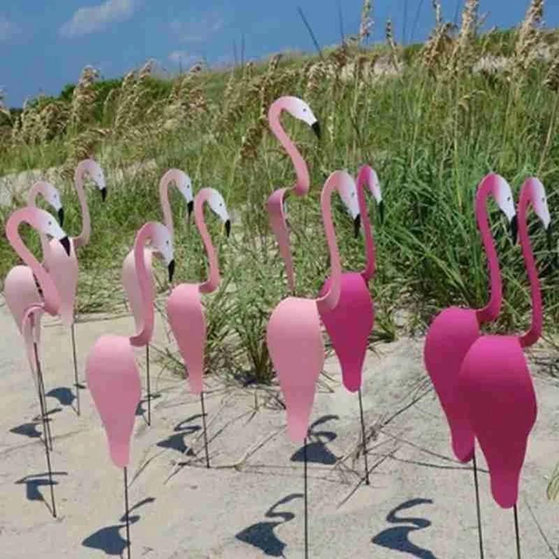 Gartendekoration Bunter Wirbelvogel Bewegt sich mit dem Wind Flamingo Außenhof