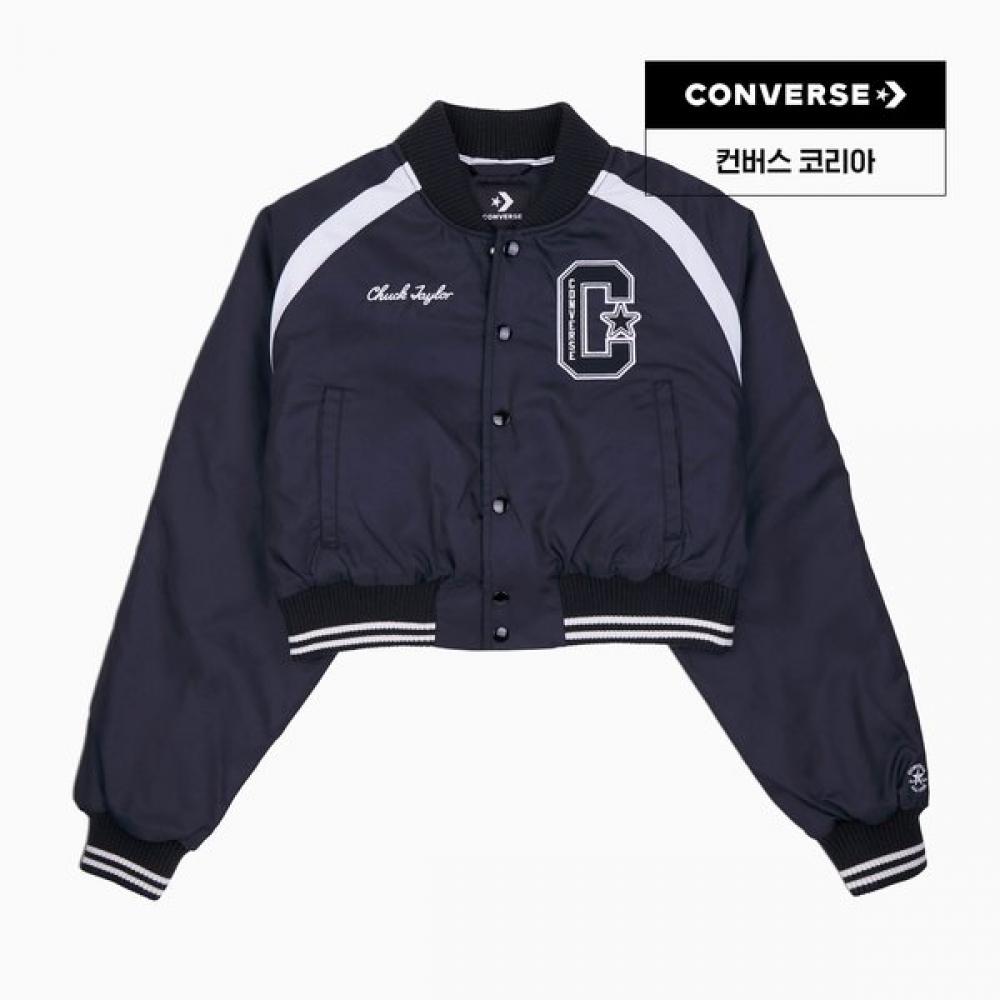 Converse Ретро Куртка-бомбер с графическим принтом Chuck Varsity Черная 10027978 A01 90