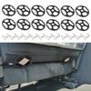 24pcs Car Seat Cover Plum Plate Metal Hooks 12pcs Plastic Car Seat Covers Chuck And 12pcs Metal Hooks Locking Clip For Auto Seat