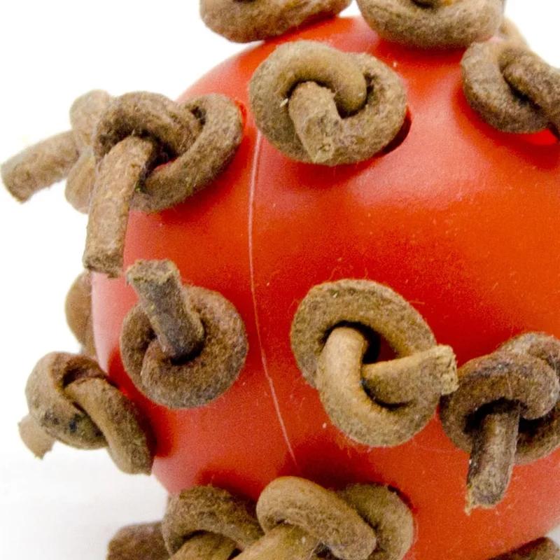 Bird Ball Chew Toy with Knots 4cm Dia Foot Toy Suitable for Amazon Parrot Macaw Eclectus African Grey Cockatoo