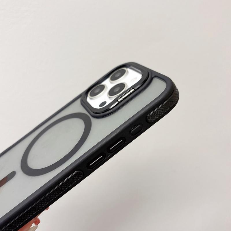 Luxury Magnetic Transparent Lens Protector Holder Case For iPhone 16 15 14 Plus 13 12 11 Pro Max Magsafe Wireless Charge Cover