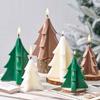 3D Geometric Christmas Tree Candle Mold DIY Simple Christmas Scented Candles Silicone Molds Soap Plaster Resin Craft Gift Making