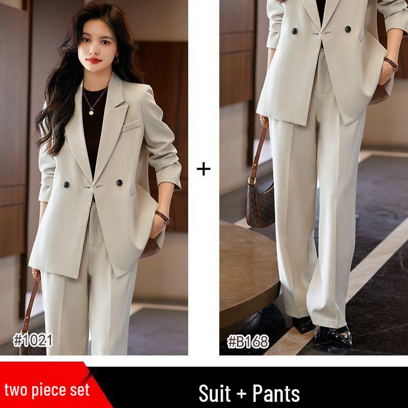Women's 2025 Formal & Casual Suit Set with Padded Jacket for Spring-Autumn