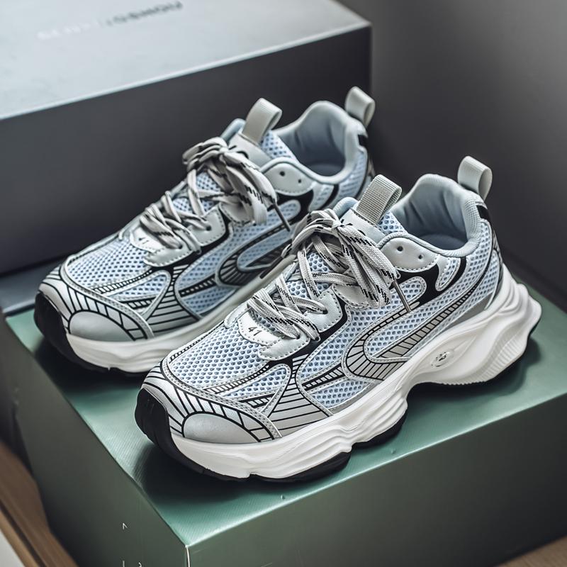 New Fashion Men's Four Seasons Comfortable Thick Sole Shoes Students Male Boys Trending Soft Sole Breathable Casual Running Sneakers