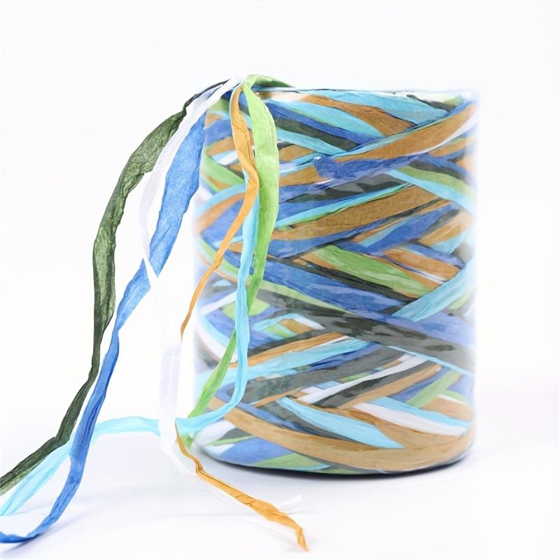 1pcs Colored 262 Feet Raffia Paper Ribbon,6 Colored Packing Paper String Perfect for Gift Wrapping and DIY Decoration