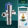 Household Full Copper 304 Stainless Steel Angle Valve for Kitchen & Bathroom – Cold & Hot Water Stop/Splitter Valve