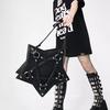 Dunkle Gothic Pentagramm Umhängetasche Unisex Punk Designer Casual Totes Damen Retro Handtasche Geschenke Schwarz