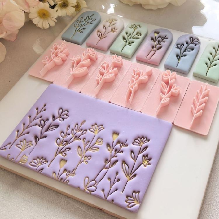 Soft Clay Leaf Mold Set with Nonstick Plastic Texture Handmade Earrings Molds for Effortless Jewelry Making and Crafts