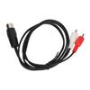 Flexible DIN 7PIN Male To 2RCA Male Cable Double Shielding Audio Cable  Audio Equipment Output
