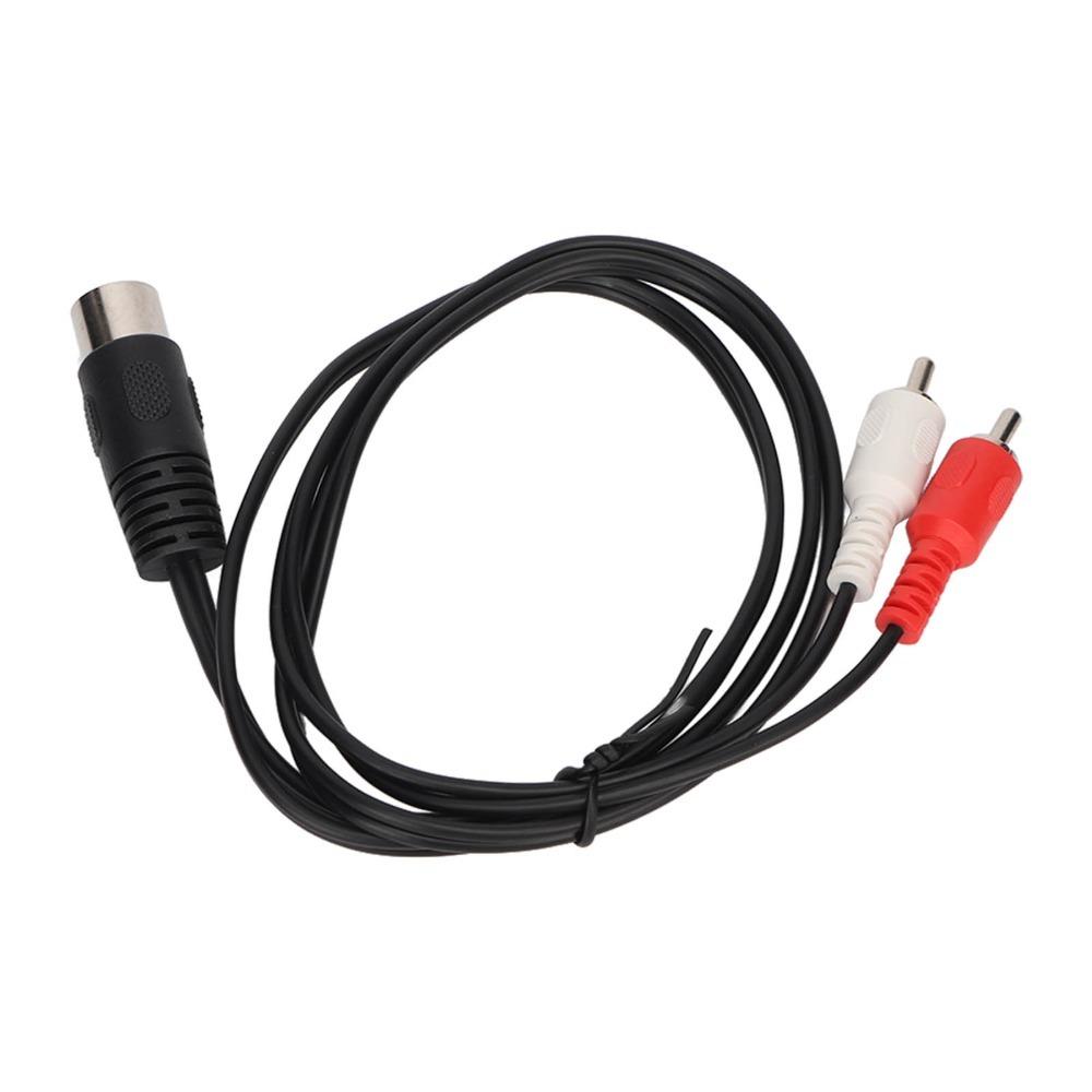 Flexible DIN 7PIN Male To 2RCA Male Cable Double Shielding Audio Cable Audio Equipment Output