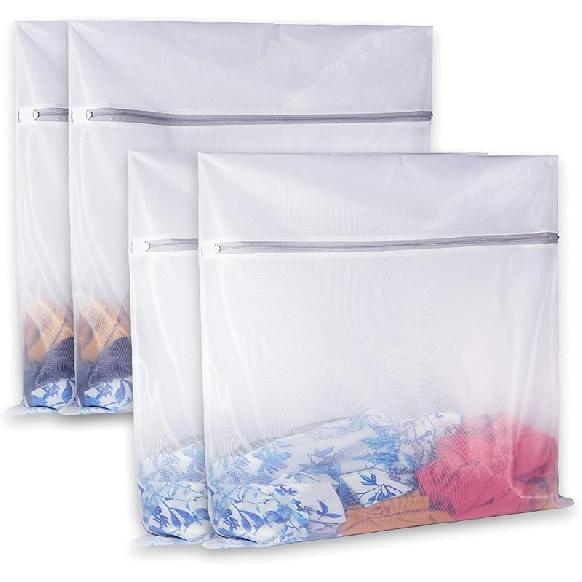 Laundry Mesh Bag-Heavy Duty Mesh Laundry Bags,Laundry Bags Mesh Wash Bag for Washing Machine-Supper Zipper Net Laundry Bag for 4xxl（24inch×24inch）