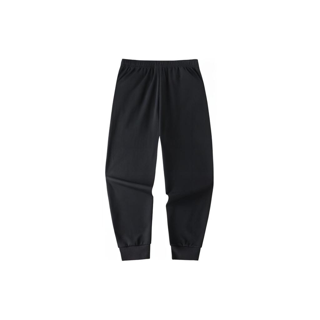 Anta Training Series Solid Color Mid-Rise Comfortable Versatile Breathable Tapered Knit Sports Pants Men pants Black 152427315-2