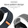 For Huawei Watch GT 6 46mm Nylon Watch Band 22mm Wave Pattern Magic Tape Closure Wrist Strap