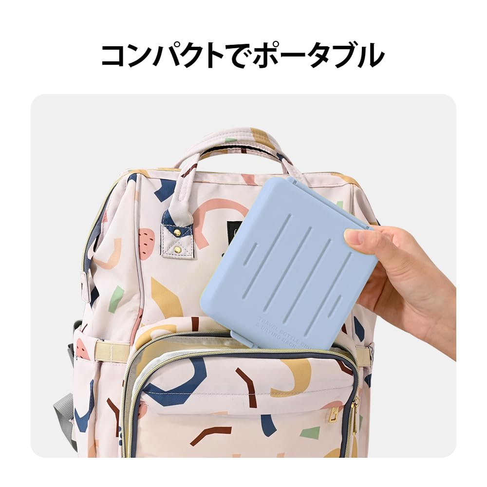 VOGOGE Travel Bottle Cleaner with Bottle Brush and Portable Bottle Drying Baby Travel Blue Rack, Essentials,