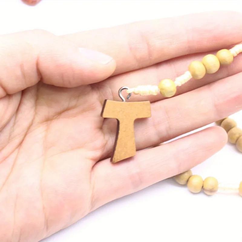Necklace Trendy Virgin Holy Handmade Christian Rosary Praying Jewelry Cross Pendant Necklace Fashion Catholic Religious Orthodox