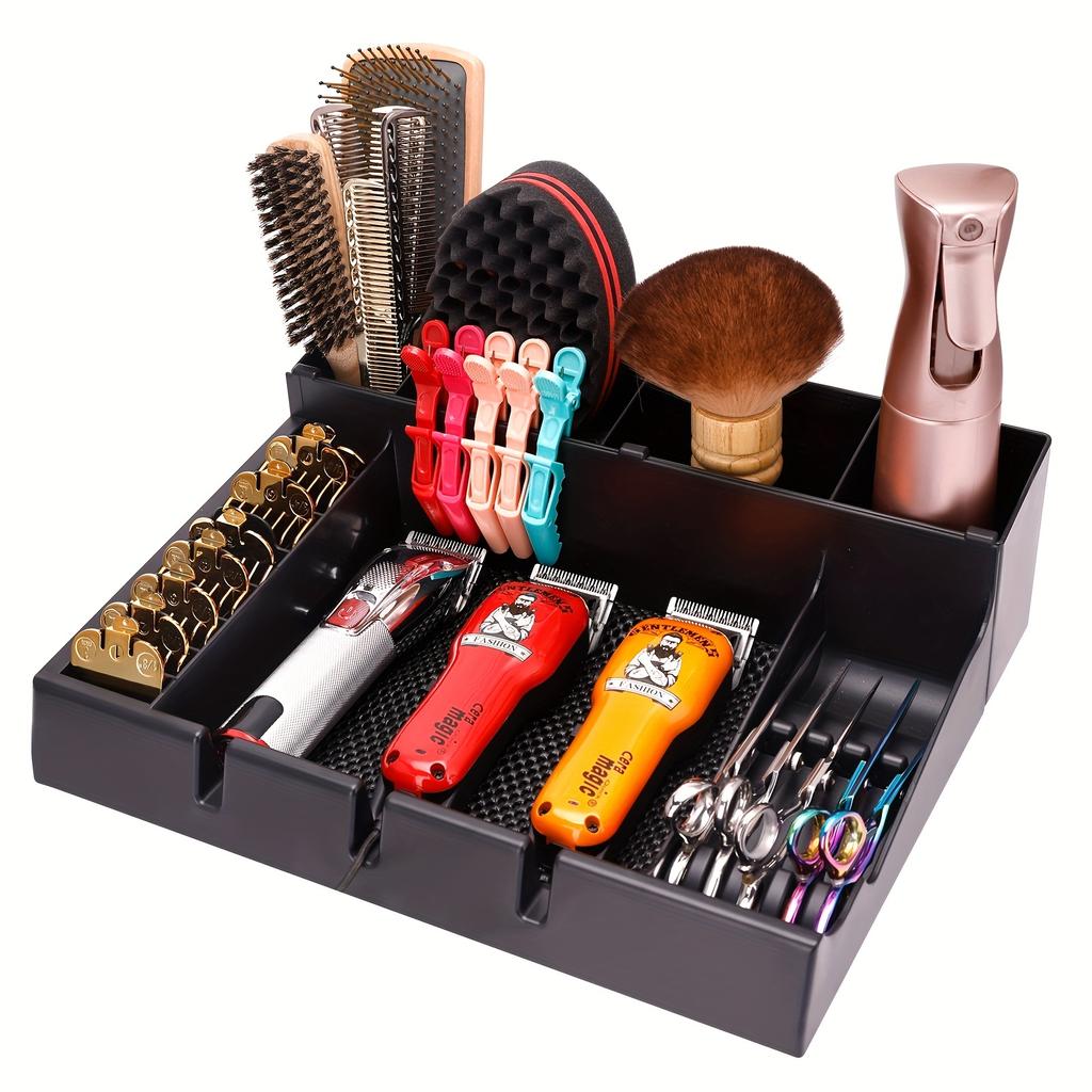Barber Scissors Storage Box Non-Slip Hairdressing Combs Clips Scissors Organizer Hairdressing Tools Scissors Container