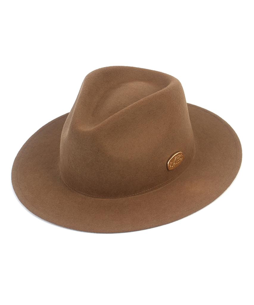 Big Size Beige Wool Fedora