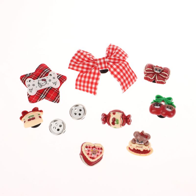 Cute Cherry Candy Cake Shoe Buckle Girly Detachable Shoe Flower Shoe Charms For Hole Shoes Shoe Upper Decorative Accessories
