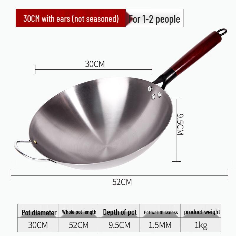Traditional Hand-Forged Round-Bottom Wok