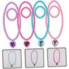 Jewellery Set for Girls Girls Princess Jewelry Dress up Set 4 Pack Necklace and Bracelet for Boys and Girls Parties Necklaces for Girls