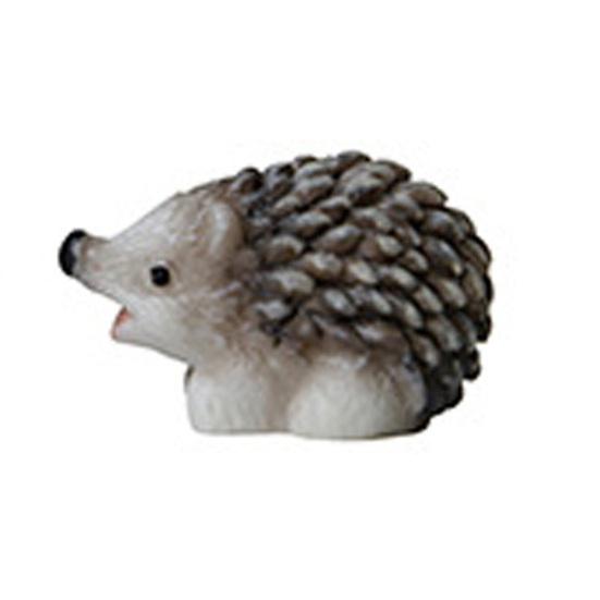 Mini Hedgehog Resin Figurine Miniature Animal Figures Cake Topper Decoration Tiny Hedgehog Ornaments for DIY Fairy Garden Moss Landscape Home Decor