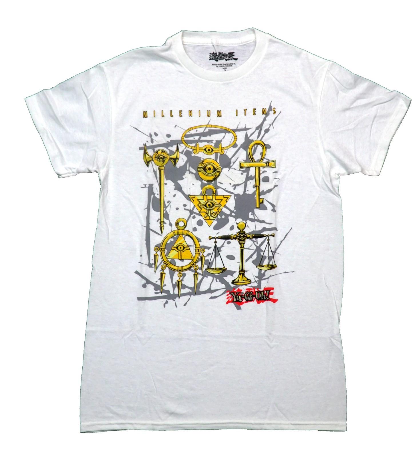 Yu-Gi-Oh New Adult T-Shirt - Golden Millenium Items Slattered Image M